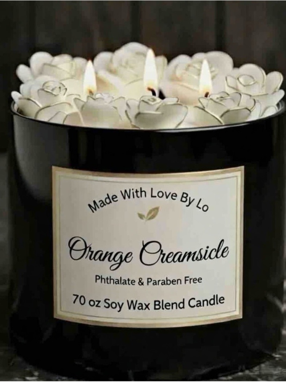 JUMBO CANDLE BOUQUET Orange Creamsicle Soy Wax Candle 70 OZ
